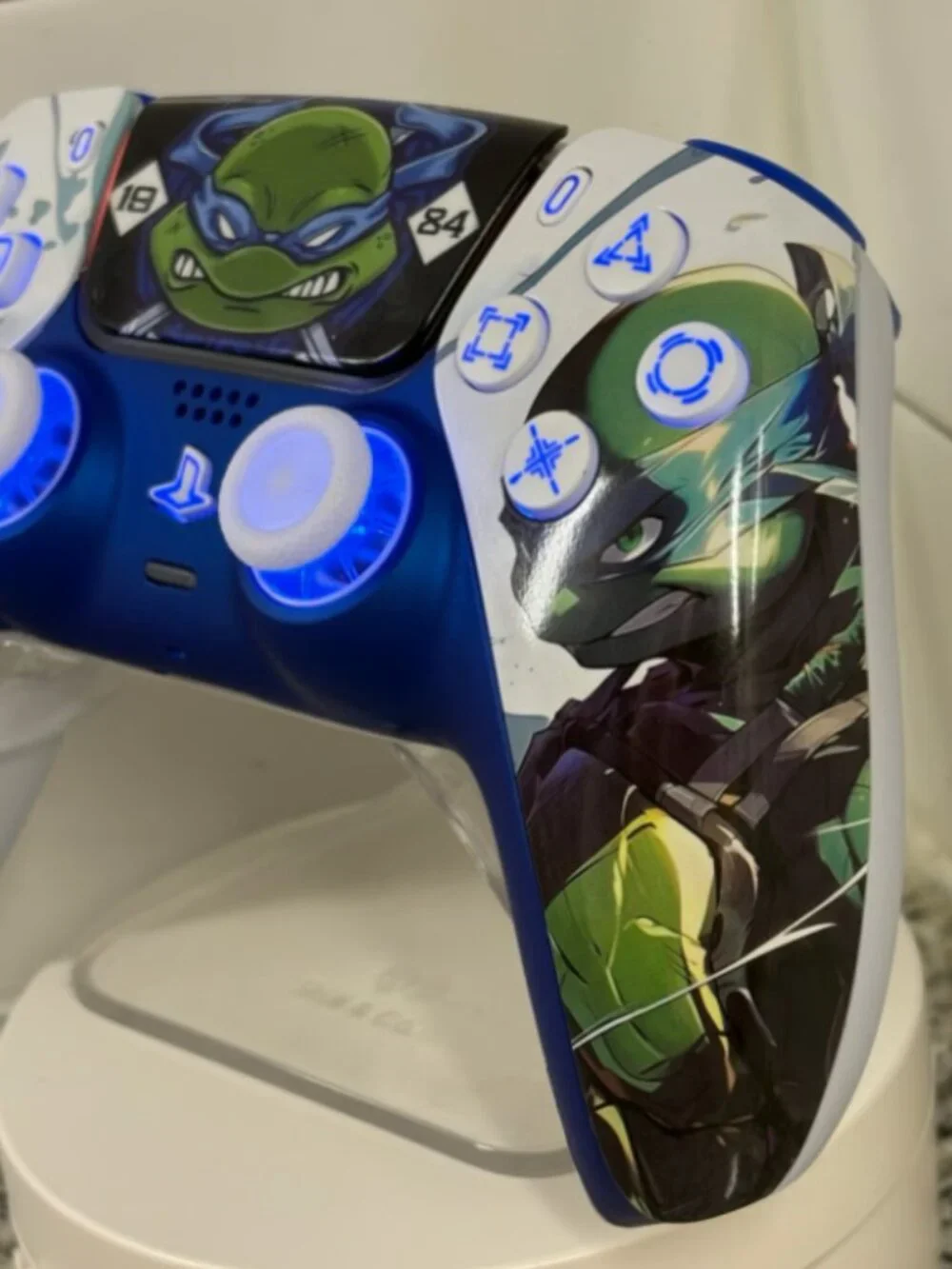 Ninja Turtle - Glossy Shell - RGB LED - Custom Wireless Controller for PS5 Or PC